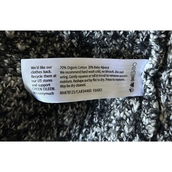 Eileen Fisher Medium Petite Alpaca Organic Cotton Cropped Cardigan Sweater - Picture 6 of 6